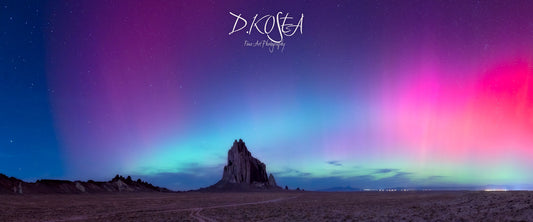 Shiprock Northern Lights